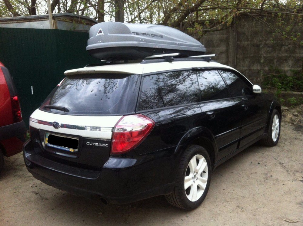 Бокс Terra Drive-480 (серый) на Subaru Outback