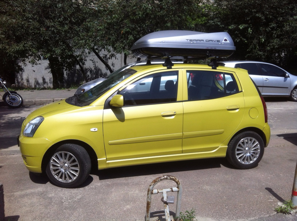 Бокс Terra Drive-420 (серый) на Kia Picanto