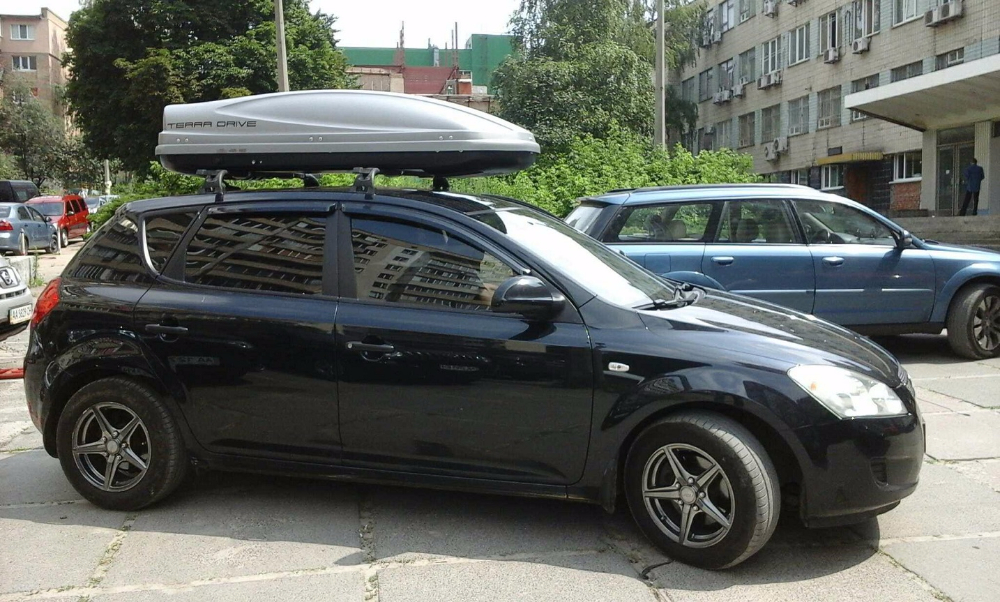 Бокс Terra Drive-480 (серый) на Kia Ceed