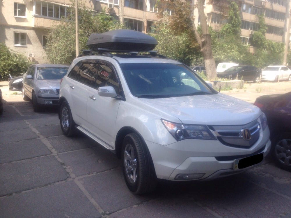Багажник CarStyle Rails StreamStyle и бокс Terra Drive-420 (серый) на Acura MDX