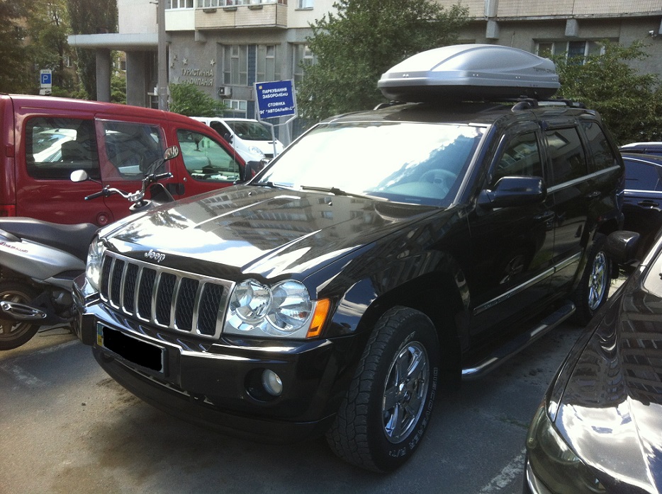 Бокс Terra Drive-480 (серый) на Jeep Grand Cherokee