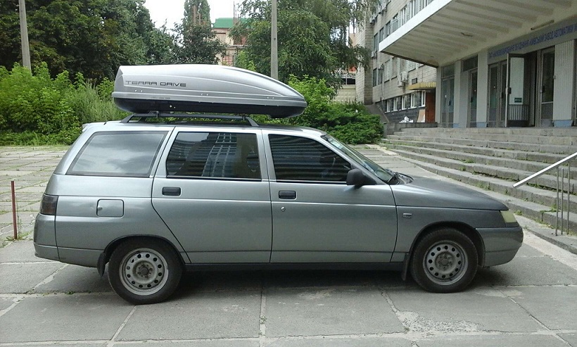 Бокс Terra Drive-440 (серый) на Lada 111