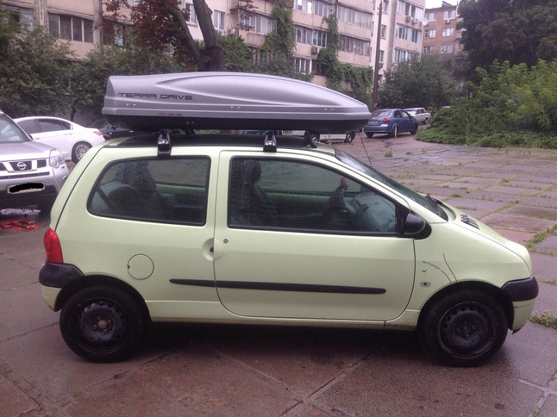 Бокс Terra Drive-480 (серый) на Renault Twingo