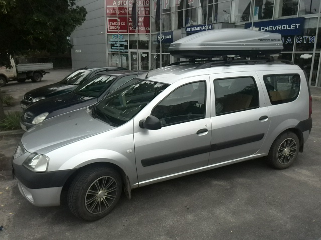 Бокс Terra Drive-480 (серый) на Dacia Logan