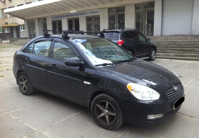 Багажник Amos Dromader Stl Plus на Hyundai Accent